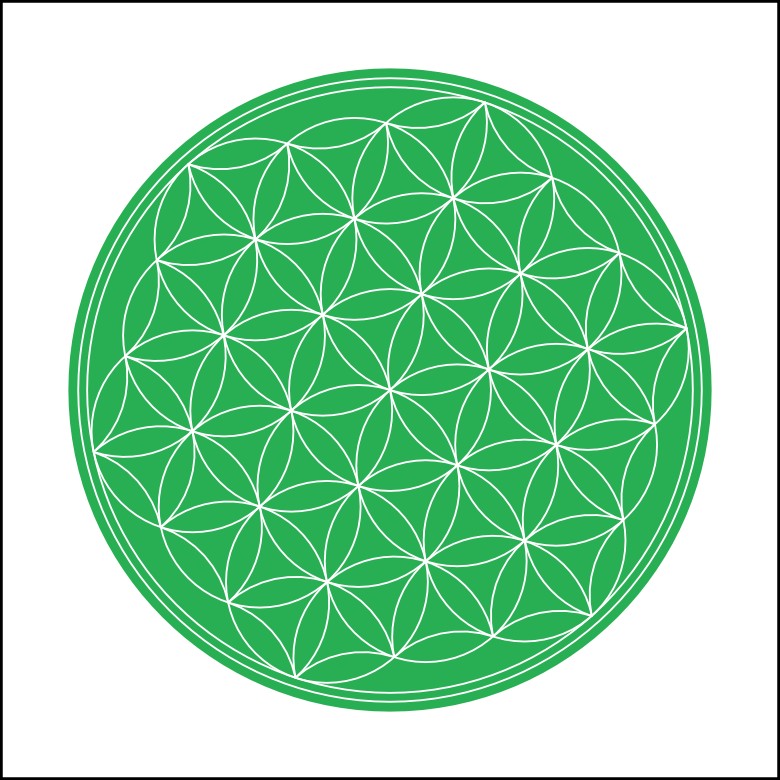 Aufkleber Blume des Lebens 2 cm › Bodenständig