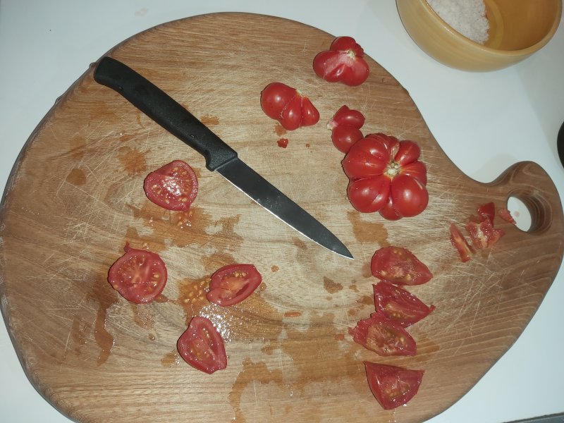 Tomaten fermentieren klein schneiden